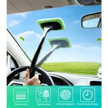 2019 New Window Brush Microfiber Windshield Wiper Cleaner Cleaning Brush With Cloth Pad Car Auto Cleaner Cleaning Tool Brush 2024 - buy cheap