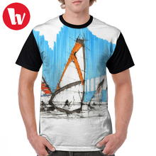 5x Windsurf T Camisa Windsurf 3 T-Shirt Impresso Gráfico Camiseta Curto-Luva Impressionante Casual Homens 100 Por Cento Poliéster Tshirt