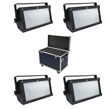 With Flightcase 4 Units 1000W LED RGB Strobe Light 3 Color Atomic 3000 LED Strobe Lighting Stage Party Music Active Effect Light 2024 - buy cheap