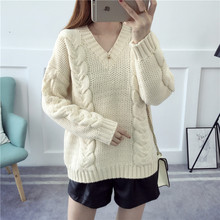 2021 Women Pullover Female Sweater Fashion Autumn Winter Warm Casual Loose Knitted Tops 2024 - buy cheap