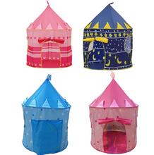 Cubby House Playhouse for Kids Cartoon Castle Tent Dome Indoor Outdoor Play Toys Tents For Girl Boy Children Gifts blue pink 2024 - buy cheap