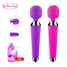 Man Nuo Rechargeable AV Magic Wand Vibrator Sex Toys for Woman Sex Massage G Spot Vibrators for Women Adult Sex Machine Shop R4 2024 - buy cheap