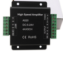 Controlador amplificador led de alta velocidade a318/a420/a520, para 5050 smd rgb rgbw rgb + cct fita de luz led 2024 - compre barato