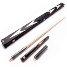 Handmade ebony one-side inlay 3/4 joint Snooker Cue Stick in 9.5mm Tip+ snooker cue case set 2024 - buy cheap