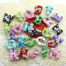 130pcs 8mm A-Z Two rhinestone enamel slide Letter fit for 8mm phone strips 2024 - buy cheap