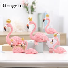 2 Style Flamingo Decoration Cute Animal Shaped Resin Ornament Tabletop Decoration Living Room Bedroom Home Miniatures Decoration 2024 - buy cheap