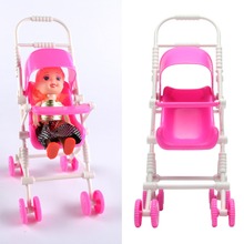 Boneca carrinho de bebê 2018, mobília rosa para berçário 2024 - compre barato
