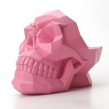 Abstract Resin Skull Crafts Ornaments Model Office Bar Home Sculpture Geometric Statue Origami Desktop Phone Jewelry Storage Box 2024 - buy cheap