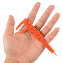 80mm Orange Mini Plastic Sliding Vernier Caliper Gauge Measure Tool Ruler Micrometer to 1MM About 11.5CM Length 2024 - buy cheap