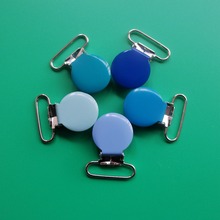 25MM Enamel Round Metal Suspender Clips Pacifier Mitten Fabric Dummy Clips,With Plastic Teeth,Mix 21 Colors 84pcs Free Shipping 2024 - buy cheap