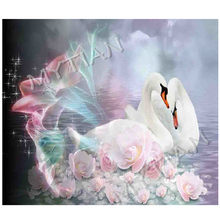 Nuevo amor Cisne boda decoración bordado patrón resina completo cuadrado/redondo diamante 5D DIY pinturas 3D punto de cruz mosaico pegatinas 2024 - compra barato