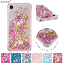 Glitter Case For Apple iPhone XR X R Bling Dynamic Liquid Quicksand Bumper Cover iPhoneXR Soft Silicone Fitted Cases Phone Funda 2024 - buy cheap