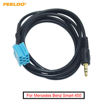 Feeldo cabo adaptador de entrada para mercedes benz smart 3.5, cabo de entrada aux de 8 pinos para rádio de cd de carro, 450mm, com cabo am5803 2024 - compre barato