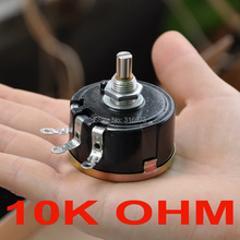 (2 pcs/lot) 10K OHM 5W Wirewound Rotary Potentiometer, WX112(050) Pots, 5 Watts. 2024 - buy cheap