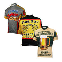 Beer cycling jersey men summer cycling clothing yellow black red ropa de ciclismo Customized needs beer funny jersey 2024 - buy cheap