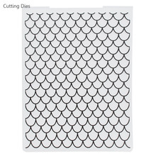 2019 Fish Scales Plastic Embossing Folders Paper Cards Template Scrapbooking Craft Card Making DIY Photo Album Home Decor 2024 - buy cheap