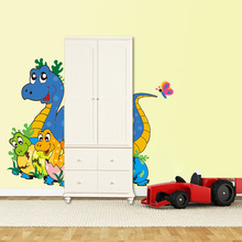 Новый милый Детский динозавр, детская комната, спальня, Детская дверь, украшение, наклейки на стену, домашний декор, Adesivo Para Paredes, постеры 2024 - купить недорого