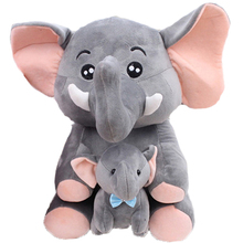 Brinquedo de pelúcia de elefante, cabeça e elefante, 2 peças, para bebês, brinquedo de pelúcia 2024 - compre barato