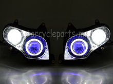 Motorcycle White Angel Eye W/ Blue Demon Eye HID Projector Headlight Assembly For Honda Goldwing GL1800 01-15 Goldwing F6B 13-15 2024 - buy cheap