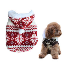Hot Sale Winter Fleece Warm Teddy Small Pet Dog Clothes Snowflake Color Puppy Hoodie Coat Fleece Jacket  Dog Costume  Sweater 2024 - buy cheap