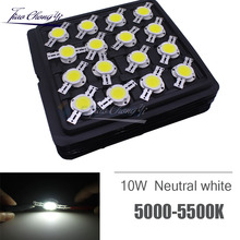 100pcs High Power LED Chip 10W Neutral White 5000k Lighting Beads 9-12v 1050mA Integrated Matrix Bulb COB Lamp For Floodlight 2024 - buy cheap