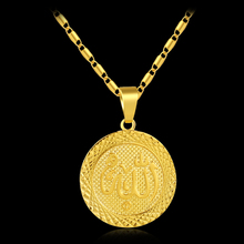 Contracted Unisex Islamic Mohammad prophet Allah Round pendant necklaces for Arabic muslim jewelry Bijoux Femme 2024 - buy cheap