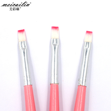 Professionals 1Pcs Nail Brush Pen Acrylic UV Gel Nails Art Pencil Flat Painting Drawing French Manicure Tools Nails Brush Pencil 2024 - buy cheap