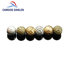 Bolas espaciadoras de aleación de Zinc chapadas en oro y bronce, abalorios redondos para pulsera, accesorios de joyería Diy, 10 Uds., 6MM 2024 - compra barato