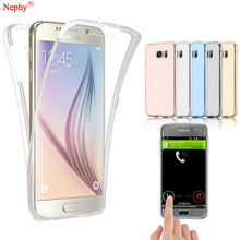 Nephy-funda de silicona transparente para móvil, carcasa completa de TPU para Samsung Galaxy A3, A5, A7, 2015, 2016, 2017, A6, A8 Plus, 2018 2024 - compra barato