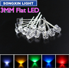 XIASONGXIN-kit de diodo LED ultrabrillante, luz 5Valuesx10 0 Uds = 500 uds, 3mm, color blanco/azul/rojo/verde/amarillo 2024 - compra barato