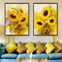 Cuadro de girasoles modernos para pared, pintura en lienzo, carteles, impresiones de imágenes de arte POP para galería, sala de estar, decoración del hogar 2024 - compra barato