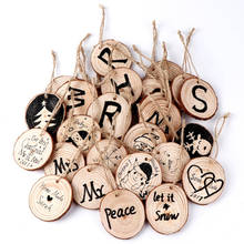 100pcs Natural Wooden Slices DIY Art Craft for Christmas Tree Ornaments Wish Card Wedding Favors and Gifts Party Decorations 2024 - buy cheap