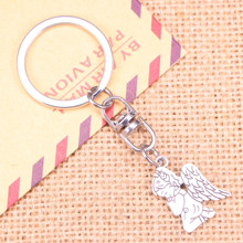 20pcs New Fashion Keychain 24x17mm pray angel Pendants DIY Men Jewelry Car Key Chain Ring Holder Souvenir For Gift 2024 - buy cheap