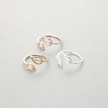 Wholesale 10pcs/lot Double Leaf Rings Minimalist Rose Gold Color Adjustable Midi Rings For Women Men Bague Femme Fashion Jewelry 2024 - купить недорого