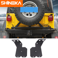 Shineka suporte para antena automotiva, acessório de liga de alumínio na cor preta para jeep wrangler tj 1997 a 2006 2024 - compre barato