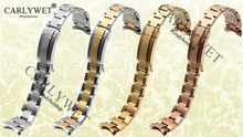 CARLYWET-Correa de acero inoxidable para reloj Submariner GMT, accesorio de pulsera de 20mm, en dos tonos, dorado, plateado 2024 - compra barato