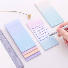 Iridescent color Gradient Light Color Memo Pad N Times Sticky Notes Escolar Papelaria School Supply Bookmark Label 2024 - buy cheap
