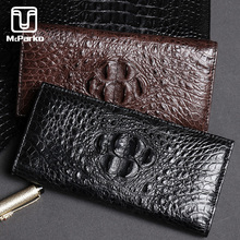 McParko Genuine Crocodile Leather Wallet Men Luxury Long Wallet Men Purse Fashion Card Holder Bifold For Male Alligator Wallets 2024 - buy cheap