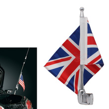 Soporte lateral de aluminio para motocicleta, portaequipajes Vertical, poste de bandera de Reino Unido GB para Honda GoldWing GL1800 GL1500 2001-12 2024 - compra barato