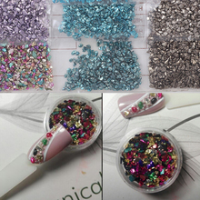 HGU7y-1 bolsa de 20g, 1-2mm, cuentas irregulares de cristal para uñas, gemas para decoración de uñas 3D, piedras para Nail Art 2024 - compra barato