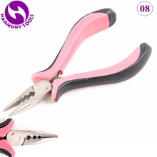 HARMONY 2 Pieces Pink&Black Handle hair extension pliers tools with 3 holes for micro ring beads and copper tubes ( Style 08 ) 2024 - buy cheap
