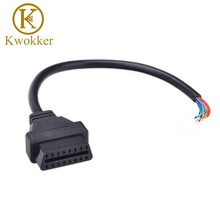 KWOKKER 30 см 16 контактный кабель для автомобильной диагностики Интерфейс адаптер для прибора OBDII OBD 2 OBD2 16pin гнездовой разъем может быть продлен открытие OBD кабель 2024 - купить недорого