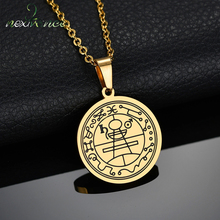 Nextvance Stainless Steel Solomon Talisman Chain Necklace Religious Round Pendant Necklaces For Women Men Protection Jewelry 2024 - buy cheap