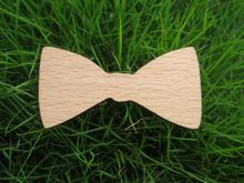 party pins bow tie wooden brooches 2024 - buy cheap