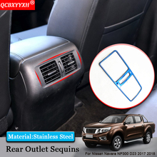 Lantejoulas para decoração de automóvel, acessórios de saída de ar condicionado traseira, para nissan navara uso interno, traje novo para nissan 2017, 2018 2024 - compre barato