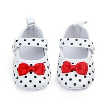 Baby Girl Shoes Toddler Infant Anti-slip Polka Dot PU First Walkers Shoes Kids Footwear Shoes For Girls 2024 - buy cheap