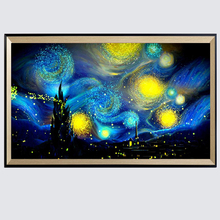 Needlework,Cross stitch,Starry Night Scenic Paintings 14CT Counted Embroidery kits Art Cross-Stitching,DIY Handmade Decor 2024 - buy cheap