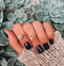 Vintage liga de prata dedos anéis para mulher simples flor abertura anel festa junta jóias 2024 - compre barato