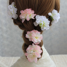 10pcs/lot Artificial Flower 4.5cm Silk Cherry Flower Head Wedding Party Home Decoration DIY Bride Headdress Craft Fake Flower 2024 - buy cheap