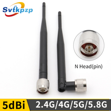 High Gain 5dBi N Head Male Connector 2.4g WIFI Antenna Omni-directional Whip Aerial 5G 4G Antenna for Router 2024 - buy cheap